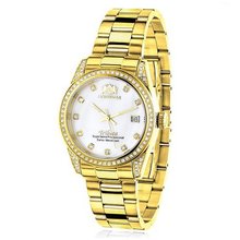 Diamond Yellow Gold Plated Luxurman Tribeca 1.5ct