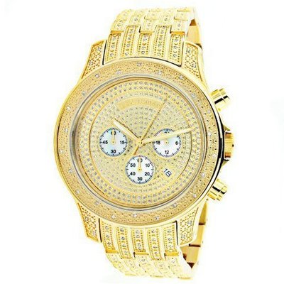 Iced Out Luxurman Diamond 1.25ct Yellow Gold Tone