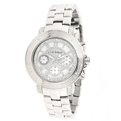 Ladies Diamond 0.30 ct Luxurman White MOP