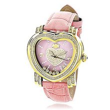 Ladies Diamond 0.30ct Luxurman Pink Heart