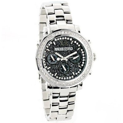 Ladies Luxurman es: Large Diamond Bezel 2ct