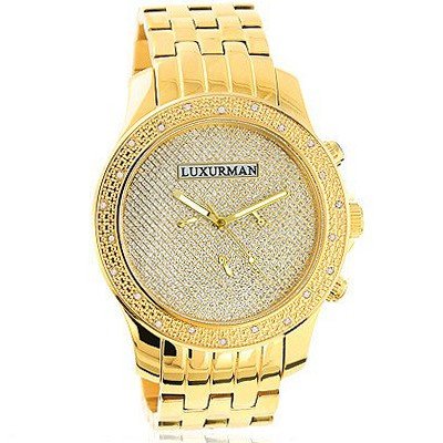 Luxurman Diamond 0.25ct Yellow Gold Tone