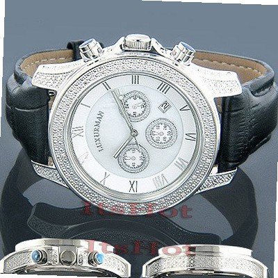 Luxurman Diamond 0.5ct White MOP Freeze