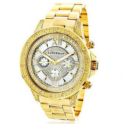 Luxurman es: Diamond 0.5ct Yellow Gold Plated