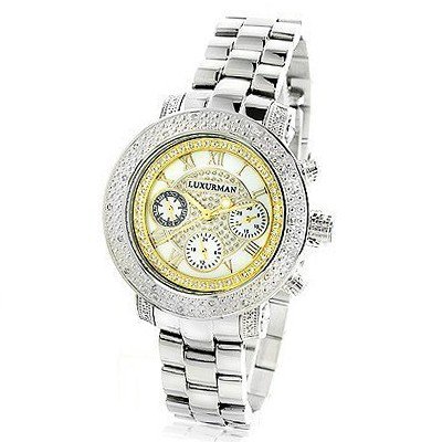 Luxurman Ladies Diamond 0.3ct Two Tone