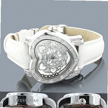 Luxurman Ladies Diamond Heart 0.30ct White