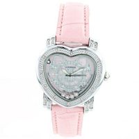 Luxurman Ladies Heart Diamond 0.30ct Pink