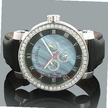 Luxurman VS Diamond Bezel 4.50ct Blue MOP