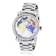 Luxurman World Map Diamond 0.12ct