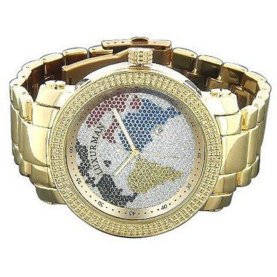 Luxurman World Map Diamond 0.12ct