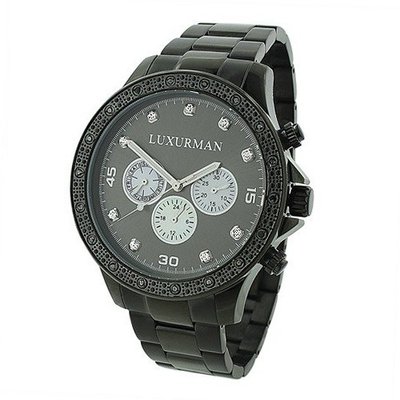 Midsize Black Diamond by Luxurman 0.25ct