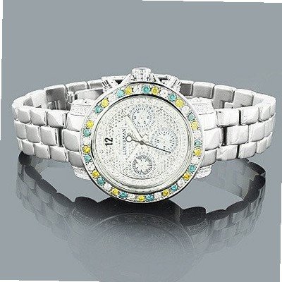 uLuxurman White Blue Yellow Diamond by LUXURMAN 2.75ct Ladies 