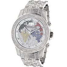 World Map Iced Out Luxurman Diamond 1.25ct Raptor