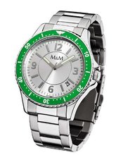 M&M Quartz Lady Sports M11846-183 with Metal Strap