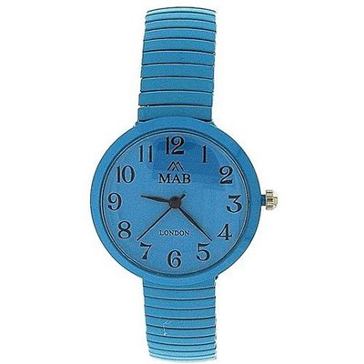 Mab London Aqua Blue Dome Shaped Dial Ladies Expander Strap EXPS15