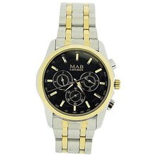 Mab London Automatic Gents 2 Tone Stainless Steel Black Dial Calendar/Date