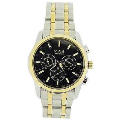 Mab London Automatic Gents 2 Tone Stainless Steel Black Dial Calendar/Date