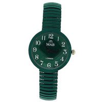 Mab London Forest Green Dome Shaped Dial Ladies Expander Strap EXPS1