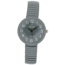 uMAB London Mab London Grey Dome Shaped Dial Ladies Expander Strap EXPS4 