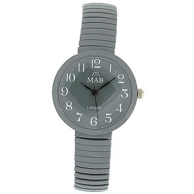 uMAB London Mab London Grey Dome Shaped Dial Ladies Expander Strap EXPS4 