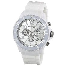 Madison Candy Chronograph White Polycarbonate Unisex U4362