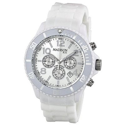 Madison Candy Chronograph White Polycarbonate Unisex U4362