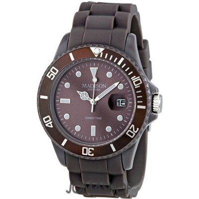 Madison Candy Time Grey Dial Grey Silicone Strap U4167-08-2