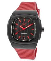 Dominator Black Textured Dial Red Silicone