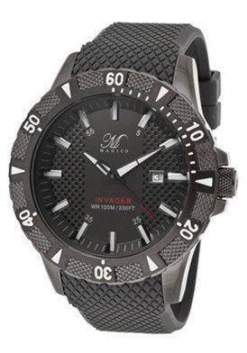 Invader Round Case Color: Gray, Dial Color: Gray, Strap Color: Gray