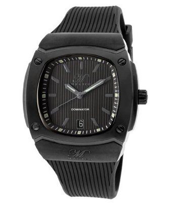 uMagico Dominator Black Textured Dial Black Silicone 