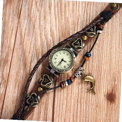 MagicPiece Handmade For  Dolphin Pendant and Wooden Bead 1205