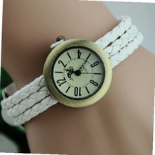 MagicPiece Handmade Vintage Style Leather For  Braided Belt in 3 Colors: White