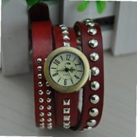 MagicPiece Handmade Vintage Style Leather For  Wrap Belt in 4 Colors: Red