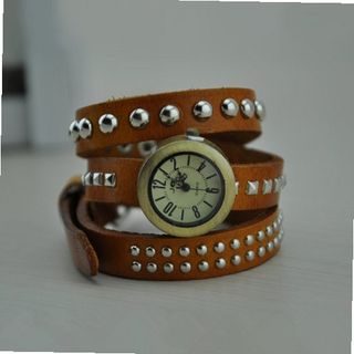 MagicPiece Handmade Vintage Style Leather For  Wrap Belt in 4 Colors: Yellow
