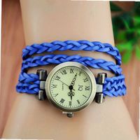umagicpieceswatches MagicPiece Handmade Vintage Style Leather For  Braided Leather Belt in 3 Colors: Blue 