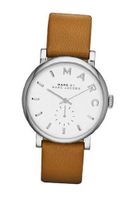 Marc By Marc Jacobs Baker Silver Tone Tan Leather MBM1265