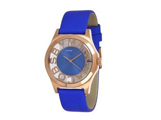 Marc by Marc Jacobs Henry Blue Cut-out Dial Rose Gold Ion-plated Ladies MBM1244