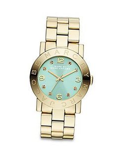 Marc by March Jacobs Amy Gold Tone Mint Dial