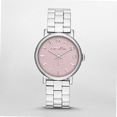 Marc by March Jacobs Baker Silver Tone Pink Dial