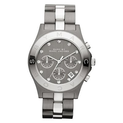 Marc Jacobs Blade Chronograph Gunmetal and Silver-Tone Ladies MBM3179