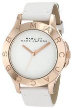 Marc Jacobs Blade White Dial White Leather Unisex MBM1201