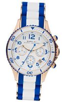Marc Jacobs Rock Chronograph White and Blue Silicone Ladies MBM2594