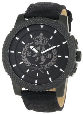 Marc Ecko E11596G3 The Collegiate Black Canvas Strap