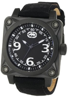 Marc Ecko E12598G1 The Armor Black Canvas Strap