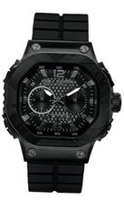 Marc Ecko E17503G1 The Tractor Flexible Tank Belt Inspired Silicone Strap with Keeper Lock