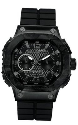 Marc Ecko E17503G1 The Tractor Flexible Tank Belt Inspired Silicone Strap with Keeper Lock