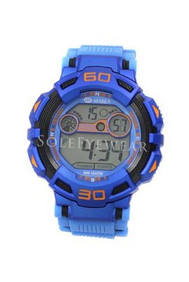 Marea B 44077 3 Digital Plastic Rubber Blue Black