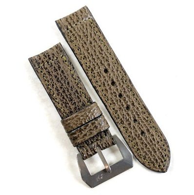 Pre-V by Mario Paci in Original Fango Sharkskin with sewn in Stainless Steel buckle 24/24 115/75