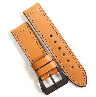 Pre-V by Mario Paci in Tan with sewn in PVD buckle 26/24 125/80