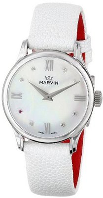 Marvin M020.11.77.62 Malton Analog Display Swiss Quartz White